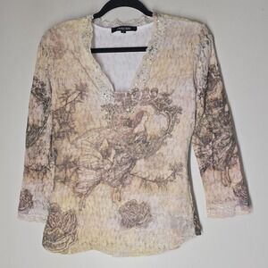 Y2K Laura Max Lace Floral Mesh Fairy Top Romantic Cottagecore Coquette Angelcore